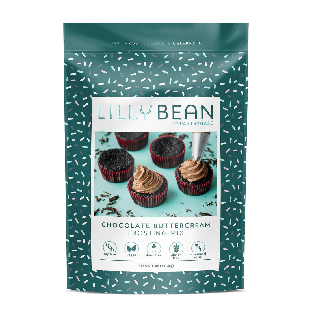 All Natural Chocolate Buttercream Frosting for home bakers. Easy & Quick. Rich in flavor. Gluten Free, Dairy Free, Soy Free, Vegan.
