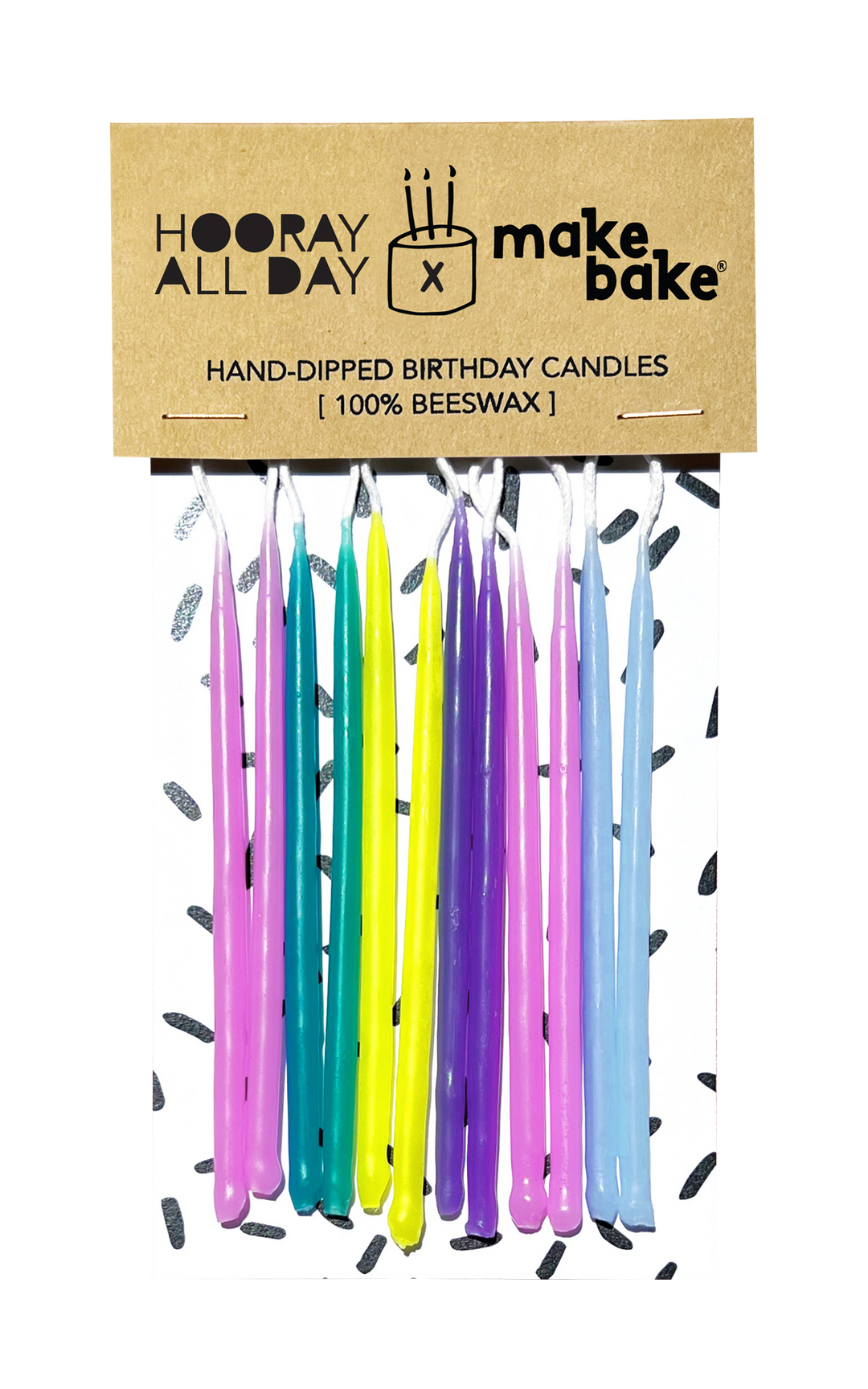 Hand Dipped Beeswax Birthday Candles in Unicorn