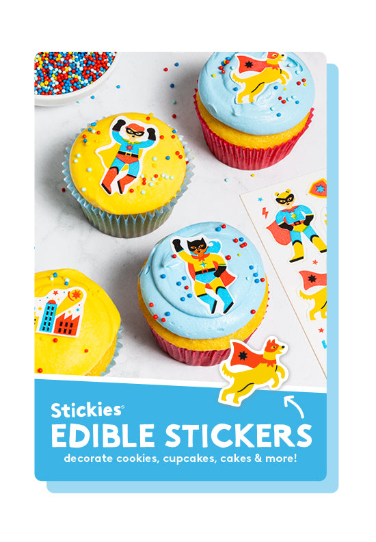 Superhero Edible Cupcake Toppers, Cake & Cookie Decorations