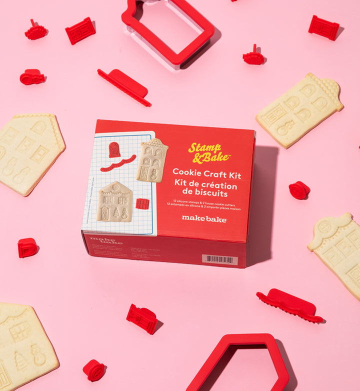 Holiday Village Cookie Making Gift Set with Rolling Pin